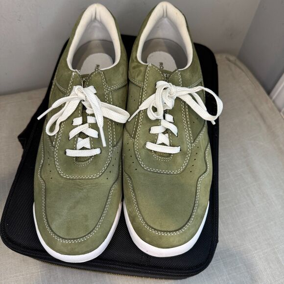 Rockport Prowalker Men’s Casual Tennis Shoes Green Suede Size 11.5 M Rare - Picture 3 of 10